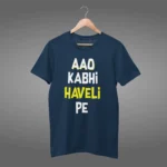 Aao Kabhi Haveli Pe Printed Half Sleeves T-Shirt (Unisex) - Image 3